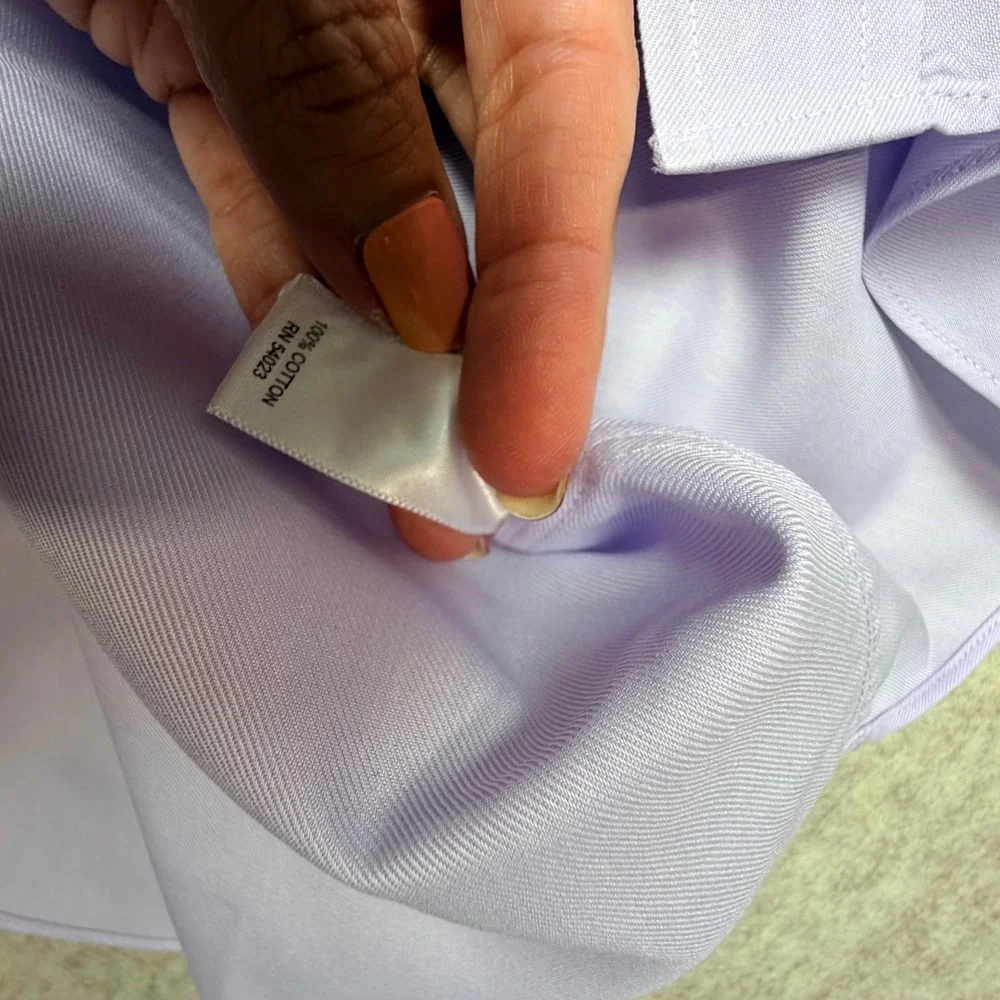 Banana Republic Dress Shirt Mens XXL Tall Purple Non-Iron Classic Fit 2XLT